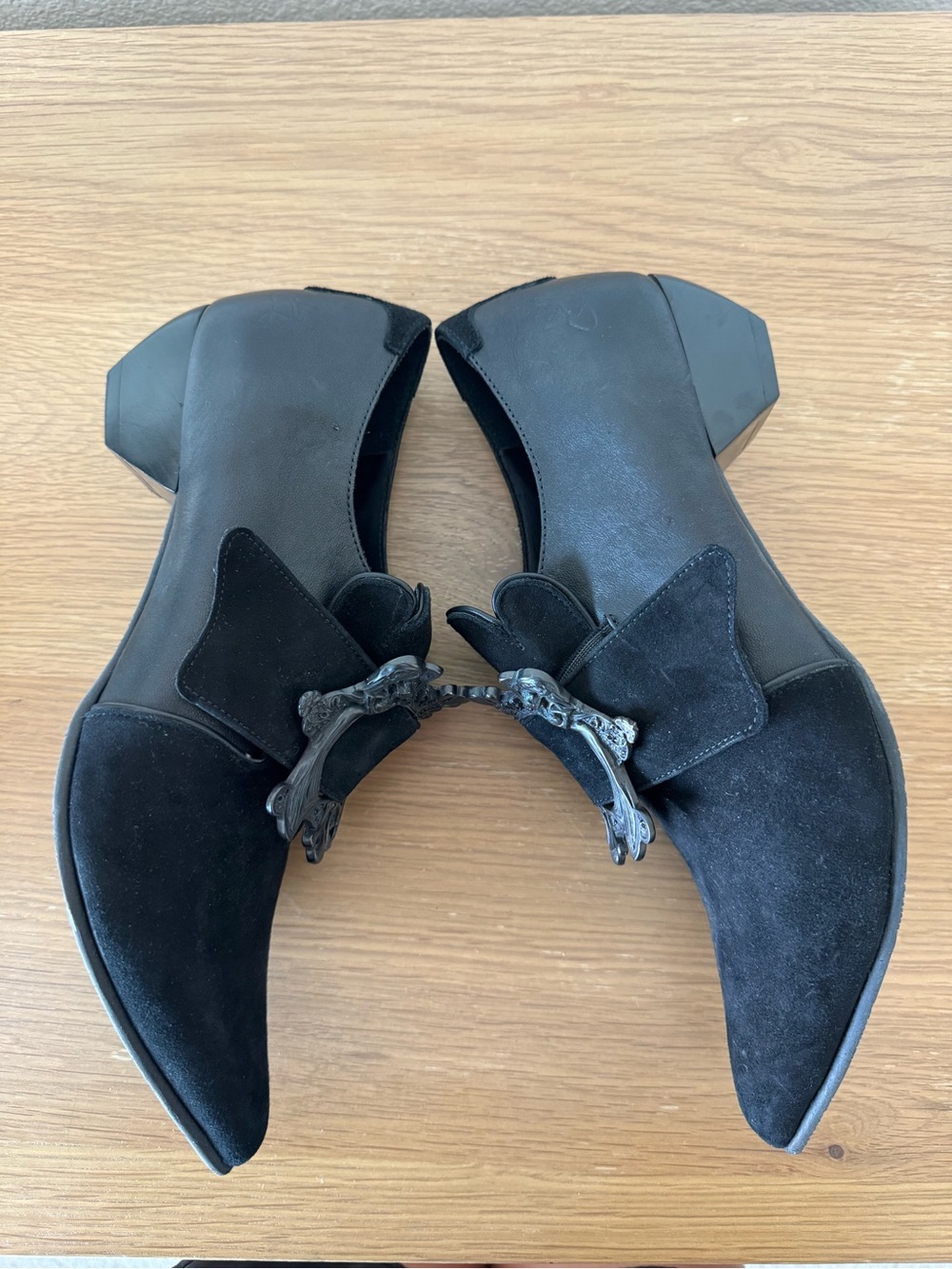 JOHN FLUEVOG DISCONTINUED TRUTH LUIZA LOAFERS WITH ANGEL BUCKLE SIZE 8.5 - Picture 5 of 13